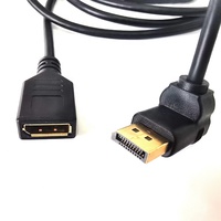 DP kablosu 1.8m altın kaplama 90 derece adaptör kablosu Video dönüştürücü TV bilgisayar dizüstü PC için HDTV bilgisayar projektör