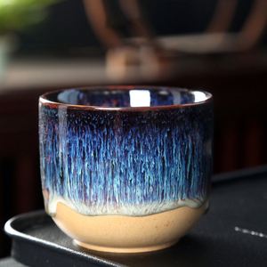 แก้วกาแฟเซรามิคสไตล์ญี่ปุ่นย้อนยุค ขนาด 150 มล. ขายส่ง หลายสี ทำด้วยมือ แก้วน้ำชาแบบกังฟู - Product Image 5