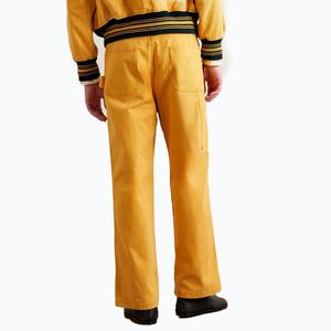 Pantalones de Trabajo Personalizados de Pierna Recta, Color Amarillo, de Sarga de Algodón, con Bolsillos de Lona y Presilla para Herramientas, Estilo Cargo para Hombre - Product Image 2