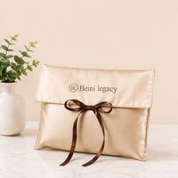 Pochette Cadeau en Satin Gaufré avec Cordon, Douce et Soyeuse, pour Bijoux, Bonbons de Mariage, Emballage Réutilisable, Anti-Poussière pour Cosmétiques
