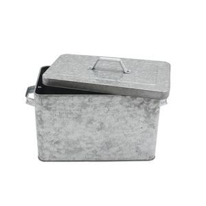Food Grade Extra Large Galvanized Steel Bread Box For Kitchen Countertop Metal Rustic Bread Bin Storage Container