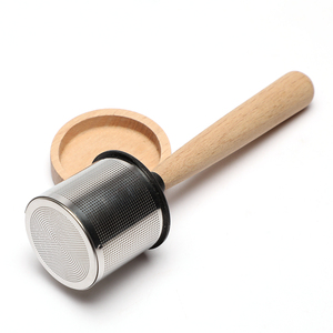 แก้วกรองชาสแตนเลสพร้อมด้ามไม้ ลดราคาพิเศษ ปลอดภัยต่ออาหาร - Product Image 4