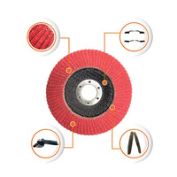 Disque à lamelles abrasif en oxyde d'aluminium céramique de 125 mm (5 pouces, 4,5 pouces) pour le polissage et le meulage de l'acier inoxydable et la fabrication métallique