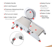 Mandoline Slicer Groente Julienner Verstelbare Dikte En Franse Fry Ui Tomaat Cutter Rvs Shredders & Snijmachines