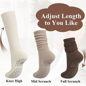 Muestra gratis bajo MOQ diseño antideslizante agarre Yoga calcetín cómodo suave Pilates piso calcetín personalizado Yoga Slouch Scrunch <span class=keywords><strong>Calcetines</strong></span> - Product Image 2