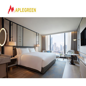 ชุดเฟอร์นิเจอร์โรงแรมราคาประหยัดพร้อมโครงไม้และเตียงคู่สำหรับใช้ในอพาร์ทเมนต์และการต้อนรับ - Product Image 1