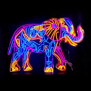 Nuovo Design personalizzato Neon Sign acrilico 12V LED all'ingrosso personalizzato Neon Light Sign Elephant