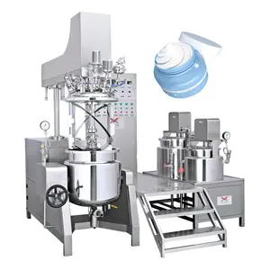Kozmetik üretim üretim hattı cilt bakım kremi yapma makinesi vakum homojenleştirici vücut fırçalayın mikser sabun karıştırma makinesi
