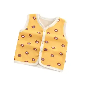 2023 Winter New Baby Velvet Vest Children's Cotton Thickened Autumn and Warm Cardigan