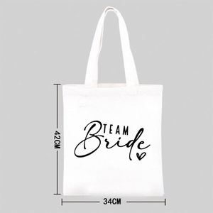 Sac fourre-tout en toile noir et blanc en gros, thème mariage, sac à main tendance, personnalisation acceptée - Product Image 2