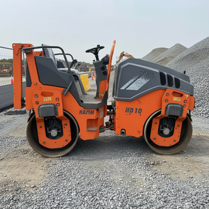 Б/у 6-тонный вибрационный двухвальцовый дорожный каток HAMM HD10/HD10VV, модель 2020 года, с двигателем, продается - Product Image 1