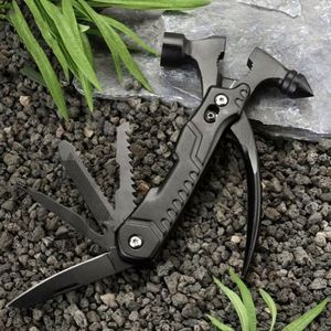 Vente en gros de marteau multifonction tactique d'extérieur 12 en 1, marteau de sécurité en aluminium pour le camping, la randonnée et la survie - Product Image 2