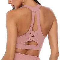 Vrouwen Sexy Gym Fitness Crop Top Naakt Shock-Skinny Sport Bra Workout Yoga Vest