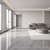 Carreaux de sol et de mur en céramique polie aspect marbre gris, antidérapants, 750x1500mm, 10mm d'épaisseur, résistants aux acides, antibactériens, pour salle de bain, villa