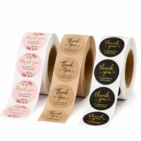 Étiquettes autocollantes rondes personnalisées en papier vinyle imperméable pour emballage alimentaire, avec logo imprimé, en rouleau