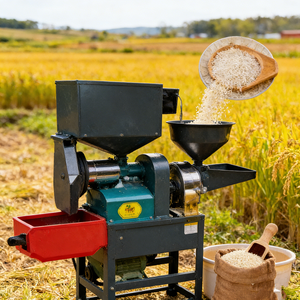 Ev Tipi Pirinç Öğütme Makinesi/ Pirinç Harmanlama ve Kabuk Soyma Makinesi Titreşimli Elekli Pirinç Öğütme ve Kabuk Soyma Makinesi - Product Image 3