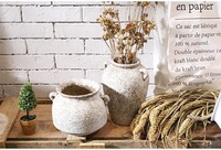 Vase en céramique rustique texturé en argile antique nordique MSH, décoration d'intérieur vintage, vase en terre cuite rétro