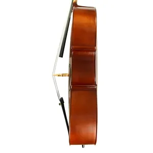 4/4 3/4 1/2 1/4 1/8 fait à la main violoncelle en bois massif son puissant dessus en épicéa dos en érable arc en bois du Brésil porter sac de violoncelle roues étui ensemble - Product Image 5