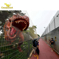Robot dinosaure animatronique grandeur nature pour projet de parc d'attractions et exposition en plein air
