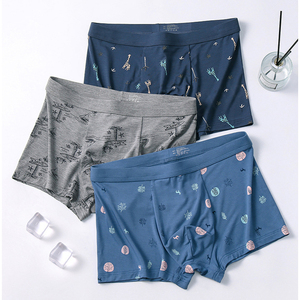 <b>Men's</b> Printed <b>Trunks</b> Micro Modal Fabric Soft Feels 4 Way Stretch <b>Mens</b> Underwear Boxer Brief With Super Soft Waistband - Product Image 1