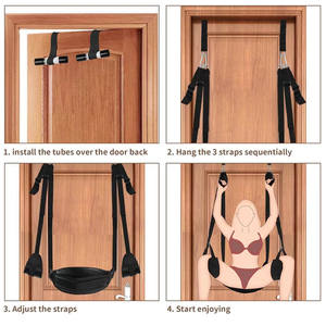 Nuevo columpio de cuero para puerta con asiento ancho de felpa, correas impermeables, juguete erótico para adultos para juegos SM para mujeres - Product Image 3