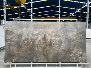 Danh Sách Mới quý ông Nâu đánh bóng 1600 gốm lớn * 3200*12mm đá thiêu kết cho quầy bar - Product Image 3