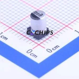 Condensador Electrolítico de Aluminio SMD CS1C100M-CRC54, D4xL5.4mm 10uF 20% 16V 4mm - Product Image 1