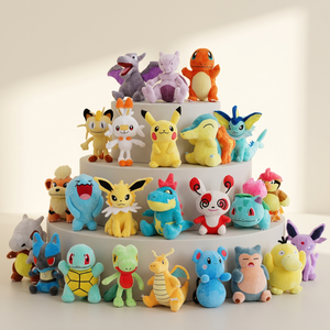 Peluches Pokémon de 8 pouces, Eevee, Charmander, Bulbasaur, cadeau parfait pour les enfants pour Noël et les anniversaires - Product Image 1