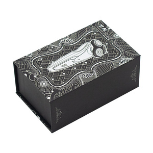 Custom Logo Shaver <b>Black</b> Paper <b>Box</b> Luxury Men's Razor <b>Gift</b> Set for Father's Day with Matt Lamination Embossing Printing Handling - Product Image 2
