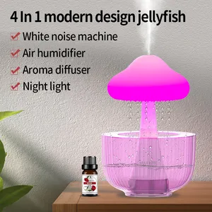 Popular design essential oil diffuser mushroom shape 7 color night light fragrance diffuser usb portable cute air humidifier
