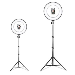 10-Inch Ringlamp Met 10W Power Fotografische Verlichting En 1.1 Temperatuur Voor Live Streaming Make-Up Inclusief Statief