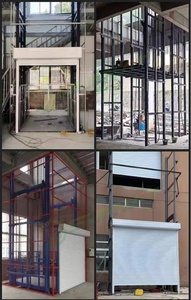 Lift barang pengangkat kargo gudang hidrolik, rel panduan vertikal tetap 500Kg harga rendah - Product Image 5
