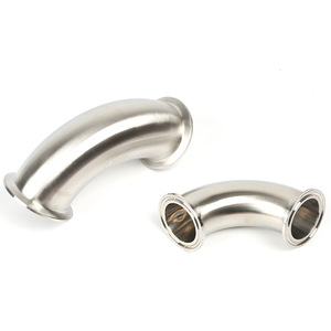 ข้อต่อท่อสแตนเลสแบบโค้งงอ 90 องศา มาตรฐาน 3A SS304 SS316L แบบไร้รอยต่อ - Product Image 2