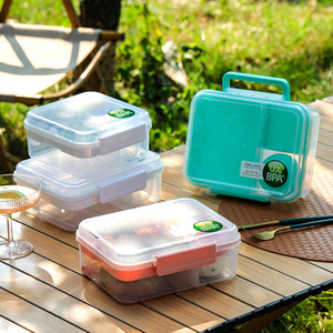 2026 portable double-layer lunch box, <b>simple</b> partition bento box, wholesale lunch box for outdoor picnics - Product Image 4