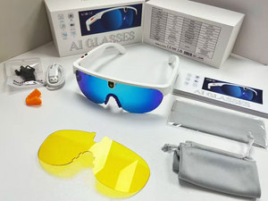 Occhiali Sportivi G5 con Protezione UV, AI Smart 8MP, Antivento, Riproduzione, Chat GPT, Traduzione AI, 2 Lenti, Trasferimento Wi-Fi - Product Image 6