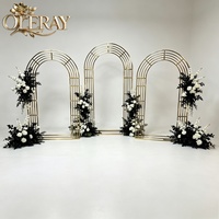 Arche de mariage classique carrée en métal blanc moderne pour la décoration de fête, marque OLERAY, design durable