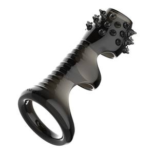 Siyah kristal granül topuz kristal kapak erkek Prepuce Restrainer halka erkek Penis kilit Sin halka yetişkin seks ürünleri çin - Product Image 6