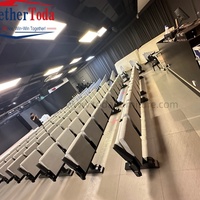 Chaises de cinéma pliantes portables à roulettes, sièges de théâtre, chaises d'auditorium pliables pour salle de conférence, salle de cours, événement