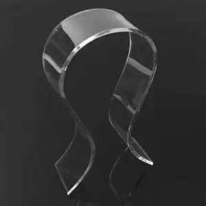 Temizle kristal kulaklık tutucu askı akrilik kulaklık standı masası vitrin rafı
