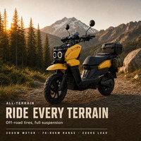 Scooter électrique SG-TANKER 72V30Ah 2000W, cyclomoteur à double phare, pour trajets urbains, homologué EEC CE