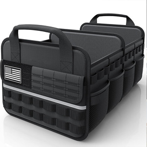 Boîte de rangement pour voiture 60x37x31cm, pliable, étanche, organisateur de coffre, noir, gris, rouge, bleu ciel, personnalisable avec impression de logo - Product Image 1