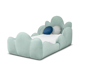 Cama Infantil de Diseño Creativo y Lujoso de Bocadolobo, Tapicería para Dormitorio de Niño, Cama Moderna Personalizada con Forma de Flor - Product Image 1