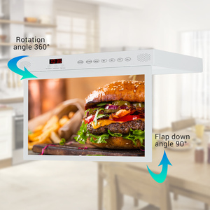 15.6 Inch FHD <strong>Smart</strong> <strong>TV</strong> Under Cabinet <strong>TV</strong> Rotated &amp; Folded Support Google Assistant WiFi <strong>Small</strong> <strong>TV</strong> <strong>for</strong> <strong>Kitchen</strong> Bedroom - Product Image 3