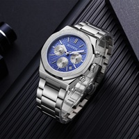 Montre chronographe à quartz pour homme, étanche, en acier inoxydable 316L, avec logo personnalisé, mouvement japonais Miyota, fabrication en gros