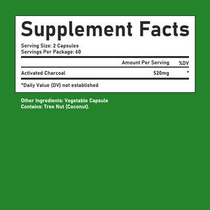 Hot Sale Activated Charcoal Capsules 120 Count Dietary <b>Supplement</b> For Digestive Wellness Immunity Antioxidant Support - Product Image 2