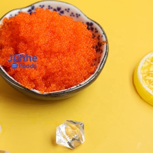 Vente en gros de meilleure qualité Orange Tobiko Caviar assaisonné poisson volant œufs pour enfants Sushi sucré Sashimi plats gastronomiques boîte congelée - Product Image 2