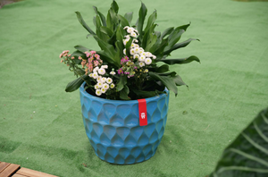 Jardinière en céramique durable et légère, peinte à la main, écologique, avec trou de drainage, motif unique, pour l'intérieur et l'extérieur - Product Image 6