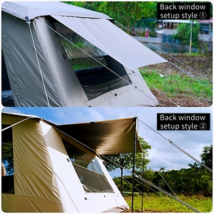 <span class=keywords><strong>Tenda</strong></span> Gonfiabile di Lusso a Doppio Strato Grande con Pompa per 2-4 Persone, Facile da Montare, Impermeabile in Oxford, Tettoia Extra Large con Protezione UV UPF50+ - Product Image 4