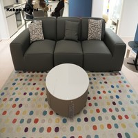 Table basse moderne avec espace de rangement, design rond, pour salon, meubles pour villa, appartement, hôtel