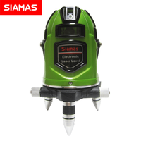 SIAMAS 4V4H niveau laser électronique outil de marquage laser à nivellement automatique multi-lignes laser vert rotatif 8 lignes pour une utilisation en extérieur
